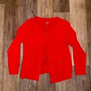 J. Crew Orange Painter Tee Cardigan